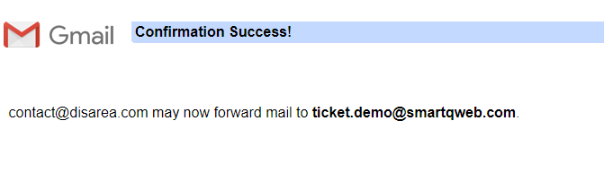 Gmail confirmation