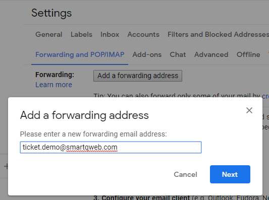 Gmail forward email